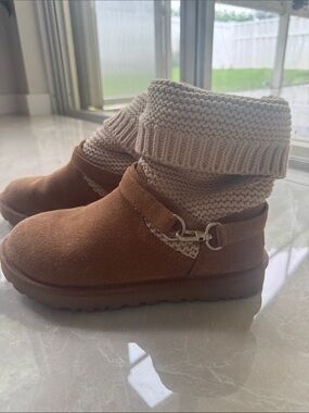 UGG Women's Knit Ankle Booties in Light Taupe